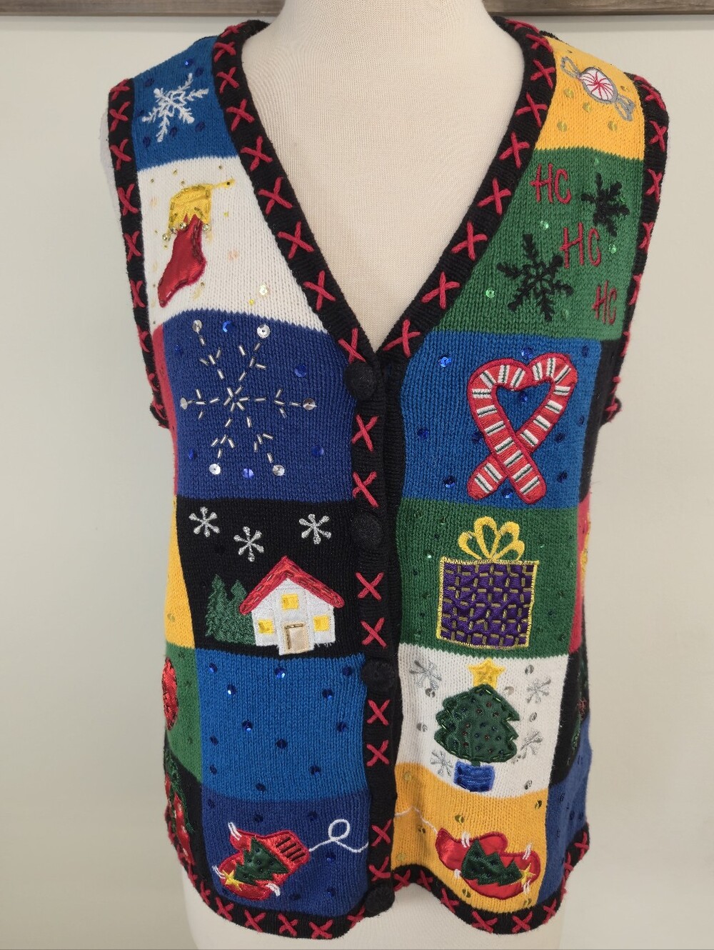 Christmas Sweater Vest Size Medium